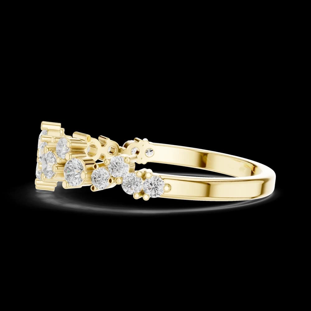 Cluster Staggered Lab Grown Diamond Ring - Image 6 Cluster Staggered Lab Grown Diamond Ring, view 6 of 6