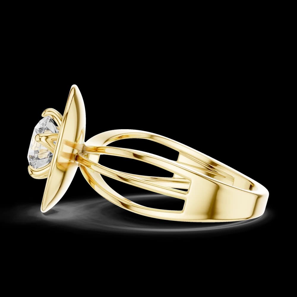 Round Cut Bezel Lab Grown Diamond Ring - Image 4 Round Cut Bezel Lab Grown Diamond Ring, view 4 of 4