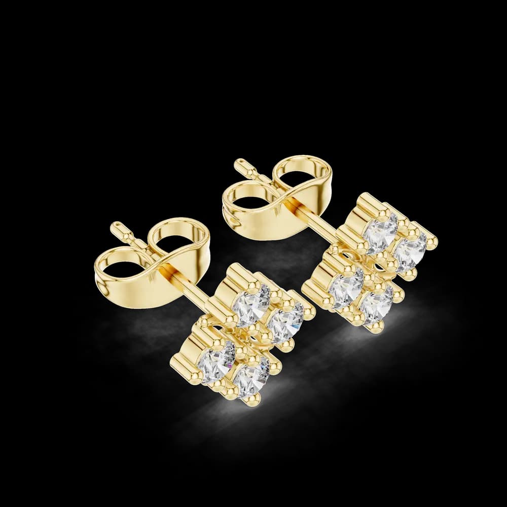 Sleek Line lab grown diamond earring design - Image 4 Sleek Line lab grown diamond earring design, view 4 of 5