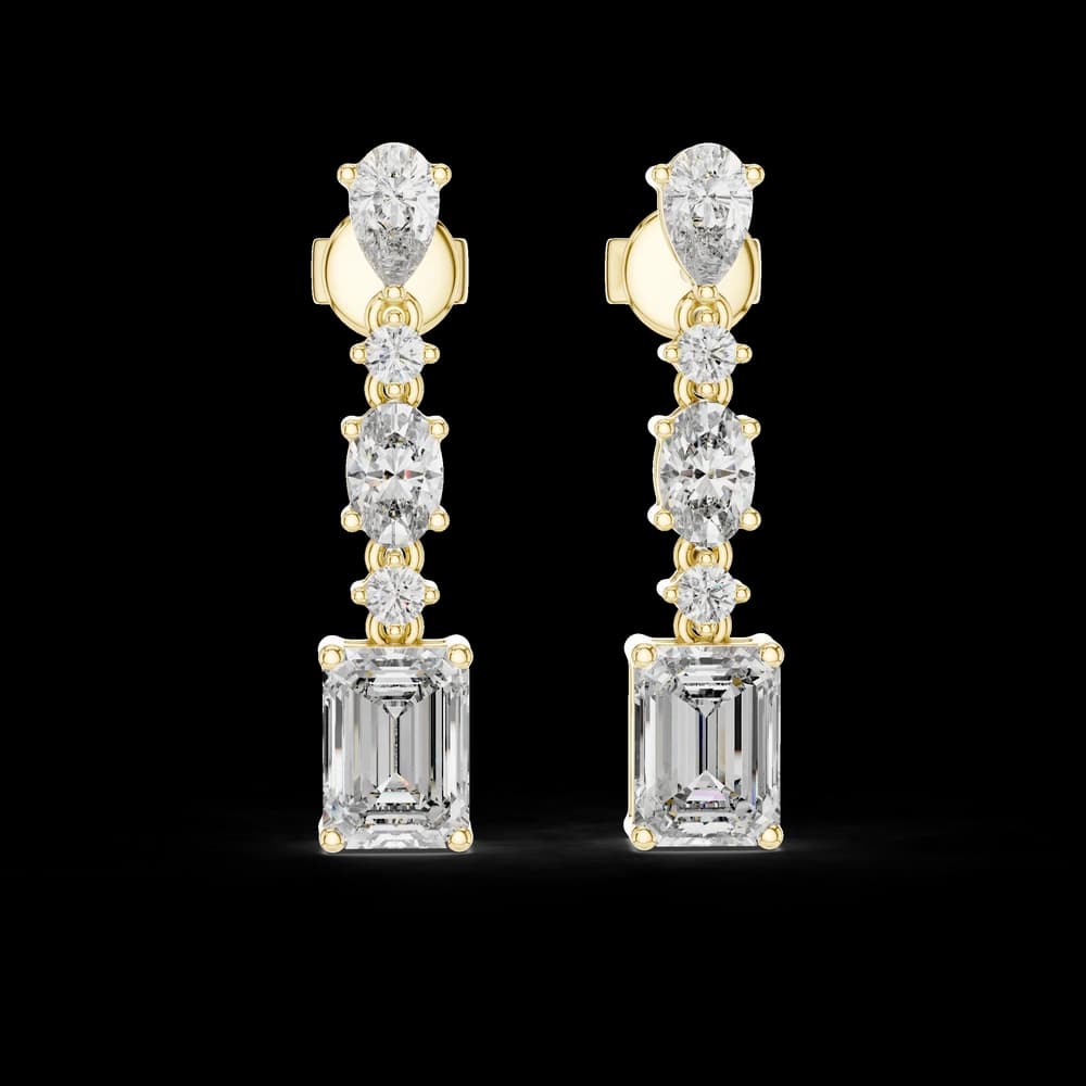 Slender Marquise Cut Lab Grown Diamond Earrings - Image 1 Slender Marquise Cut Lab Grown Diamond Earrings, view 1 of 4