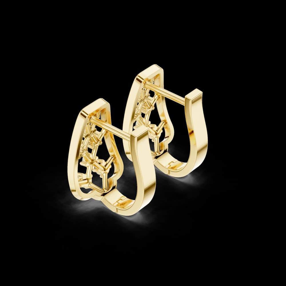 Snow Flake lab grown diamond earring design - Image 5 Snow Flake lab grown diamond earring design, view 5 of 6