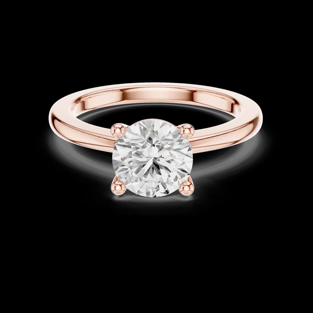 Four Prong Round Solitaire Ring - Image 1 Four Prong Round Solitaire Ring, view 1 of 6