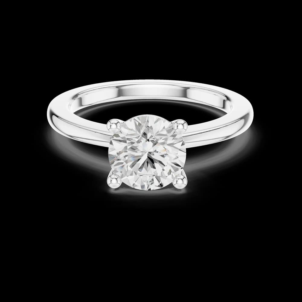 Four Prong Round Solitaire Ring - Image 2 Four Prong Round Solitaire Ring, view 2 of 6