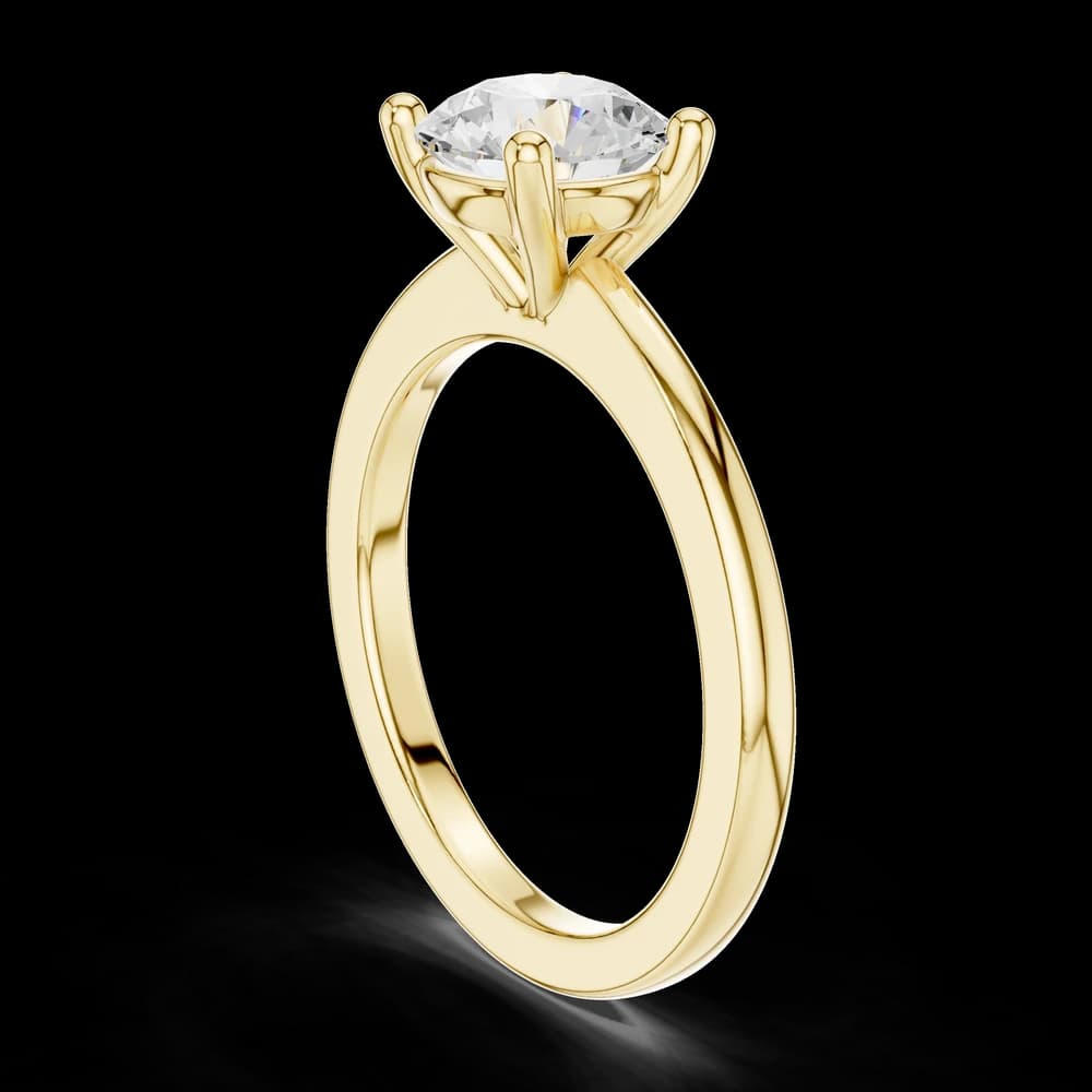 Four Prong Round Solitaire Ring - Image 4 Four Prong Round Solitaire Ring, view 4 of 6