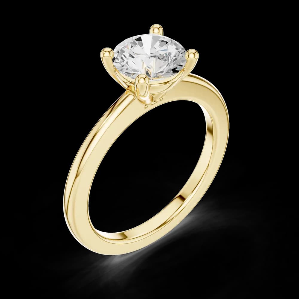 Four Prong Round Solitaire Ring - Image 5 Four Prong Round Solitaire Ring, view 5 of 6