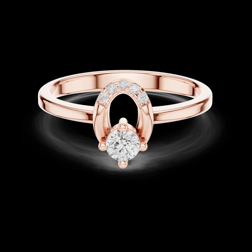Oval Arch Round Lab Grown Diamond Ring - Image 1 Oval Arch Round Lab Grown Diamond Ring, view 1 of 6