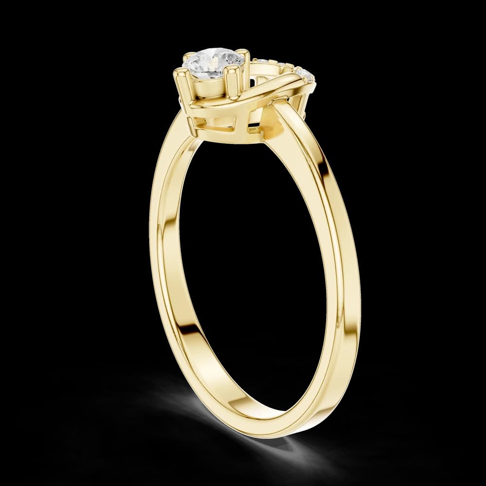 Oval Arch Round Lab Grown Diamond Ring - Image 4 Oval Arch Round Lab Grown Diamond Ring, view 4 of 6