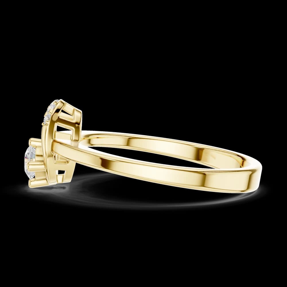 Oval Arch Round Lab Grown Diamond Ring - Image 6 Oval Arch Round Lab Grown Diamond Ring, view 6 of 6