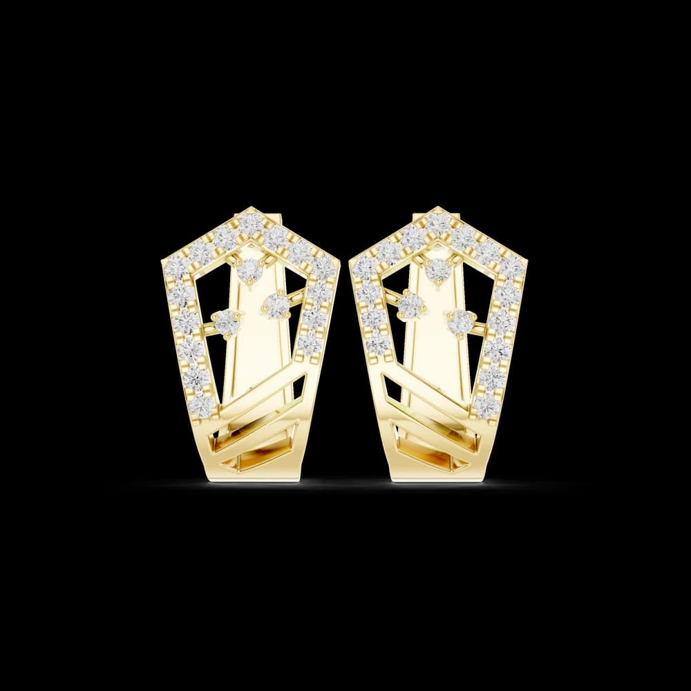 Sole Owner lab grown diamond earring design - Image 3 Sole Owner lab grown diamond earring design, view 3 of 6