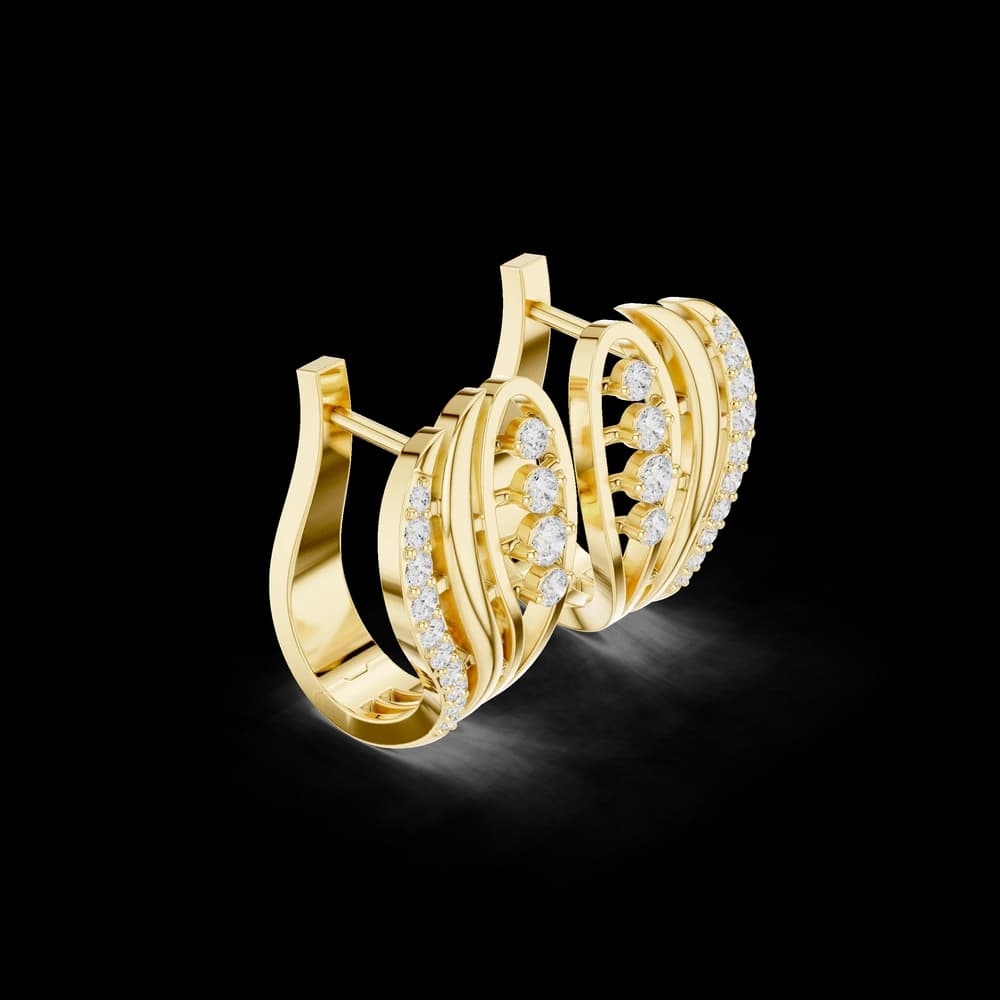 Radiant Crest Lab Grown Diamond Earrings Jewelry - Image 4 Radiant Crest Lab Grown Diamond Earrings Jewelry, view 4 of 6