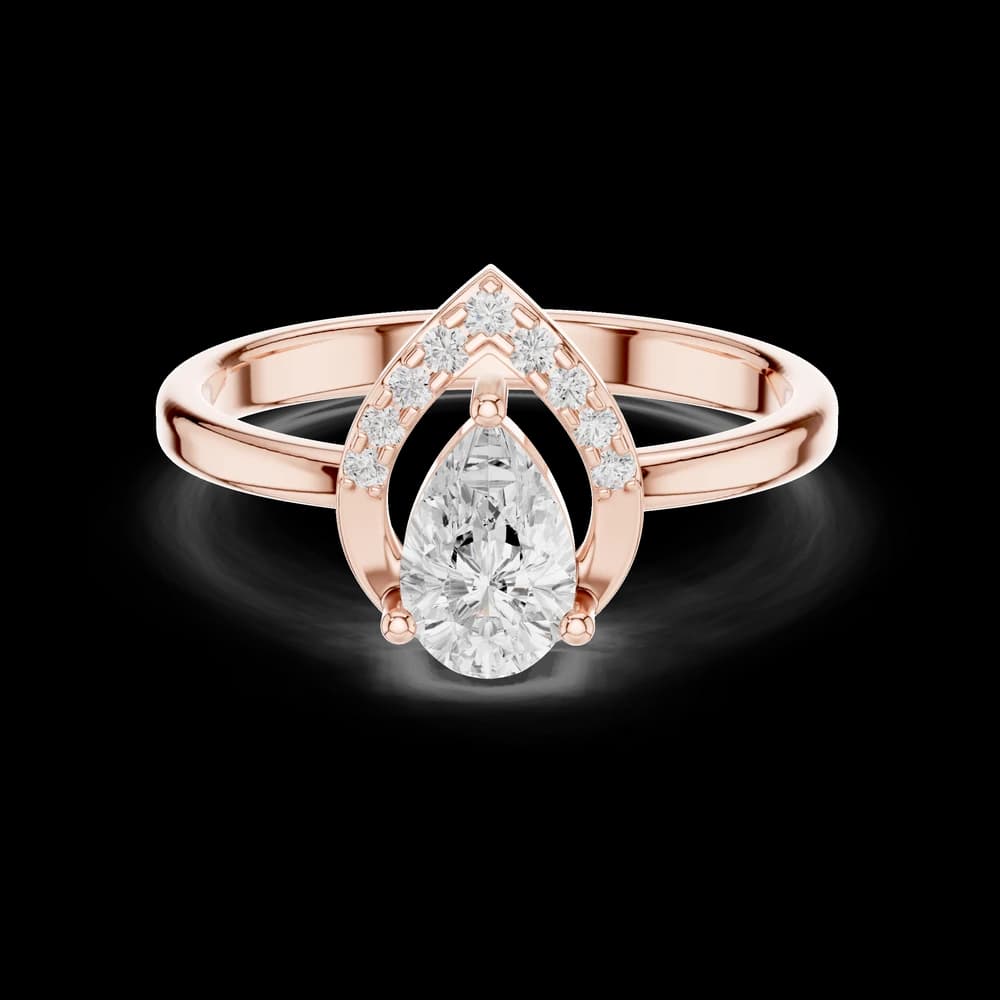 Pear Stellar Lab Grown Diamond Ring - Image 1 Pear Stellar Lab Grown Diamond Ring, view 1 of 6