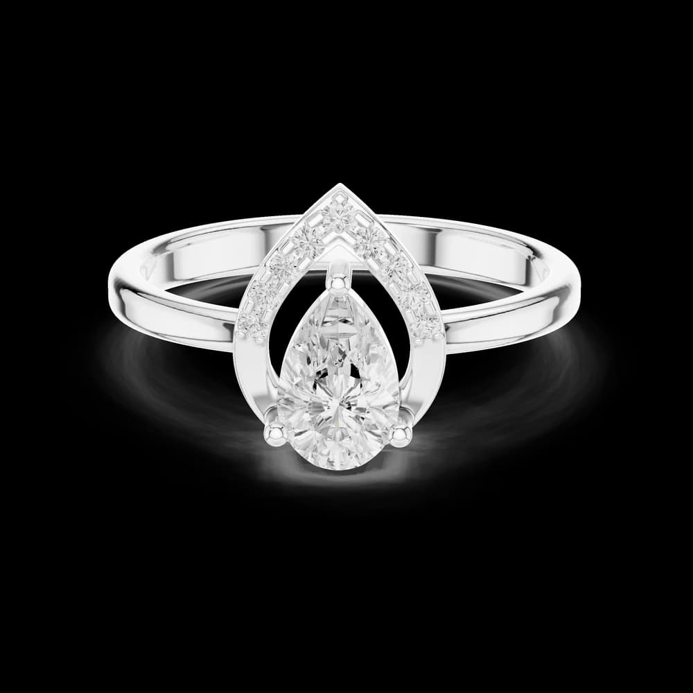 Pear Stellar Lab Grown Diamond Ring - Image 2 Pear Stellar Lab Grown Diamond Ring, view 2 of 6