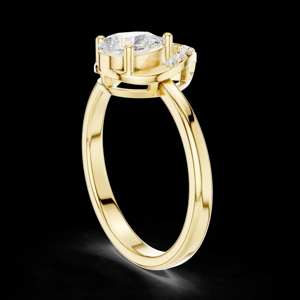 Pear Stellar Lab Grown Diamond Ring - Image 4 Pear Stellar Lab Grown Diamond Ring, view 4 of 6