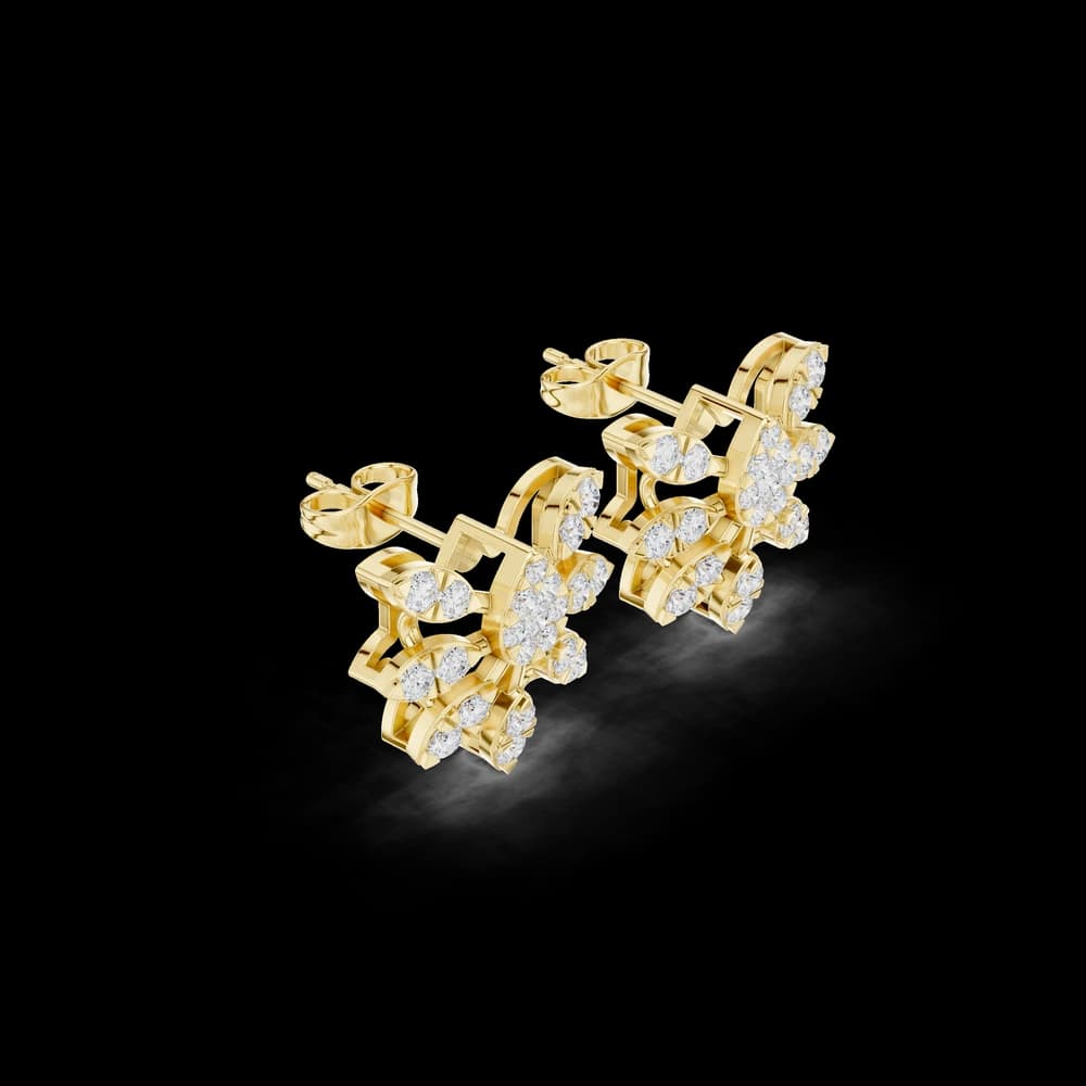 Solstice Ray Lab Grown Diamond Earrings Hoops - Image 4 Solstice Ray Lab Grown Diamond Earrings Hoops, view 4 of 6