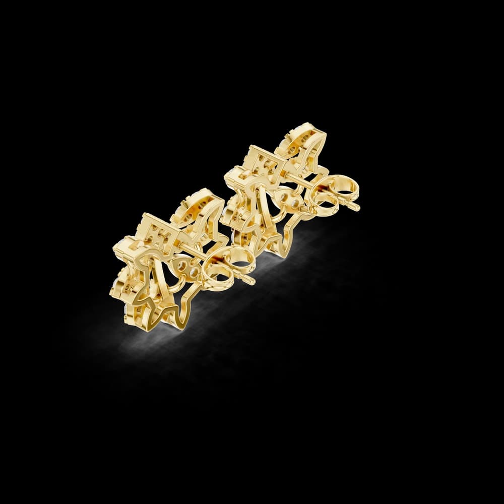 Solstice Ray Lab Grown Diamond Earrings Hoops - Image 5 Solstice Ray Lab Grown Diamond Earrings Hoops, view 5 of 6