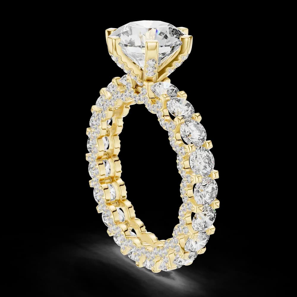 Full Eternity Round Lab Grown Diamond Ring - Image 4 Full Eternity Round Lab Grown Diamond Ring, view 4 of 6