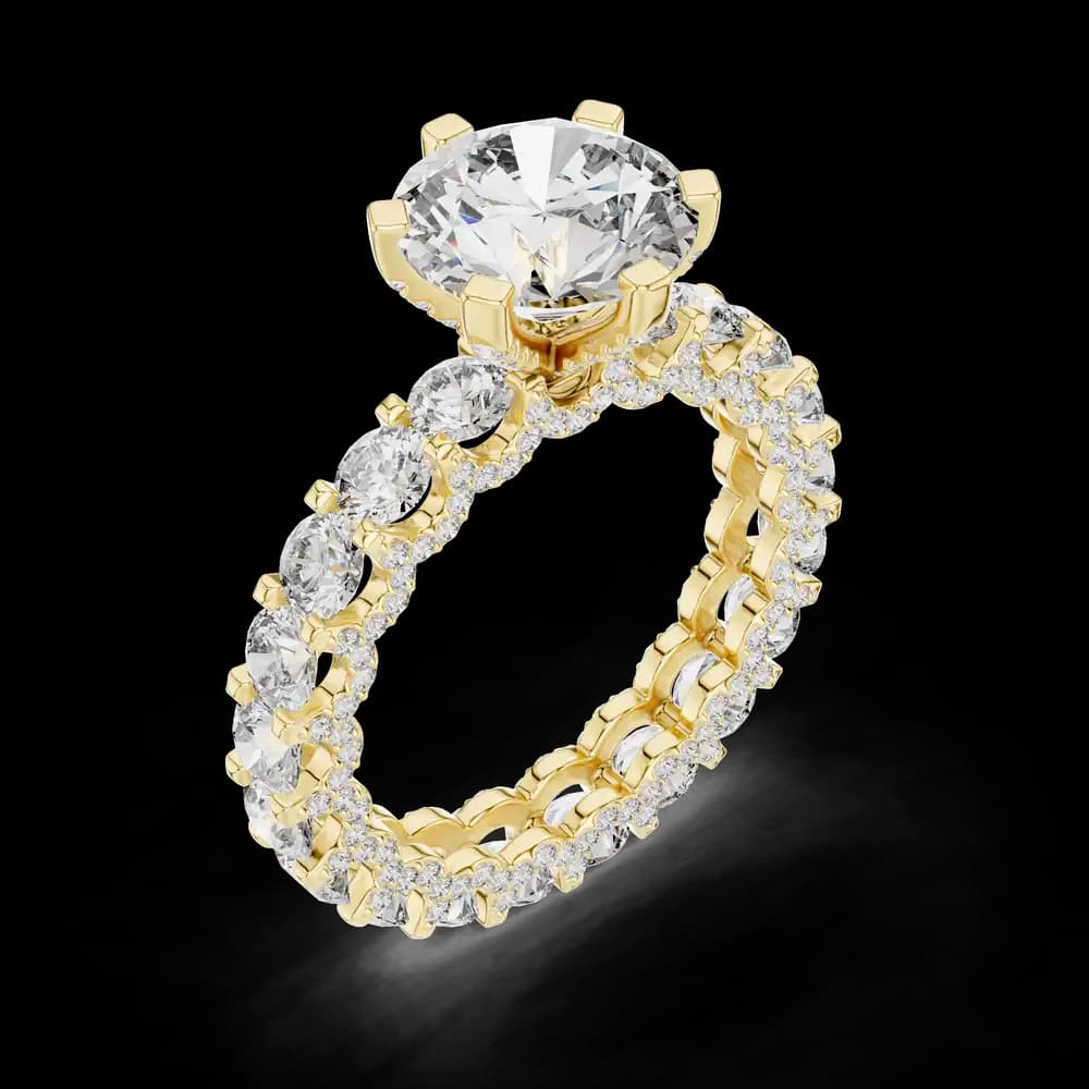 Full Eternity Round Lab Grown Diamond Ring - Image 5 Full Eternity Round Lab Grown Diamond Ring, view 5 of 6