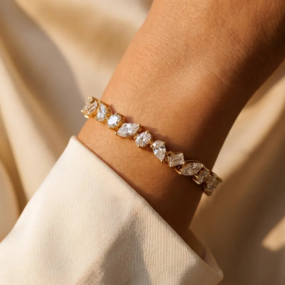 The Fancy Multi-Cut Strand Bracelet - Image 1 The Fancy Multi-Cut Strand Bracelet, view 1 of 5