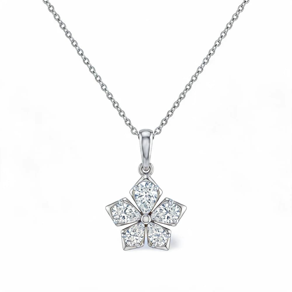Sophisticated Princess Cut Lab Grown Diamond Pendant - Image 4 Sophisticated Princess Cut Lab Grown Diamond Pendant, view 4 of 5