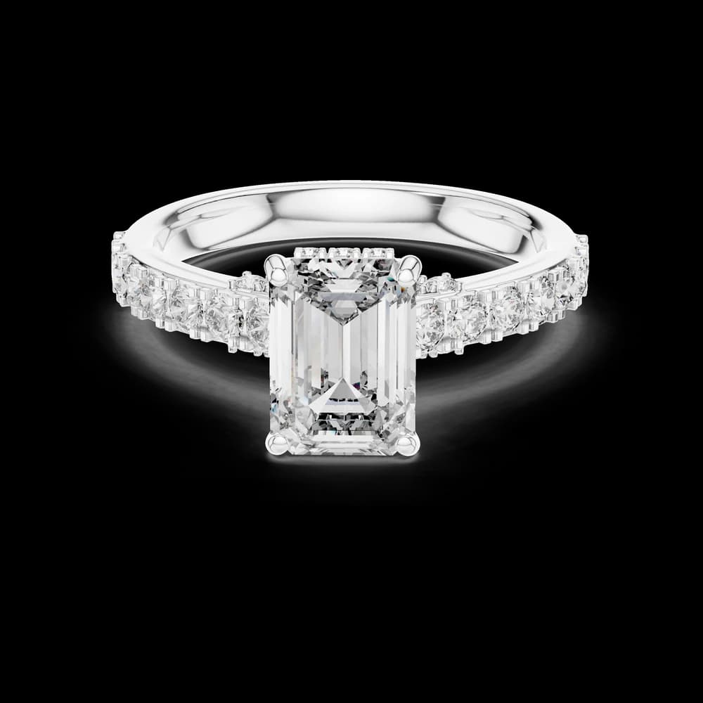 Stunning Emerald Cut Lab Grown Diamond Ring - Image 2 Stunning Emerald Cut Lab Grown Diamond Ring, view 2 of 5
