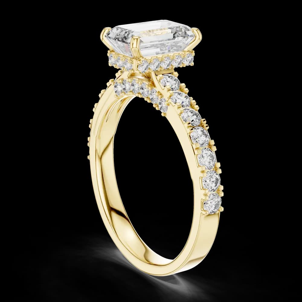Stunning Emerald Cut Lab Grown Diamond Ring - Image 4 Stunning Emerald Cut Lab Grown Diamond Ring, view 4 of 5