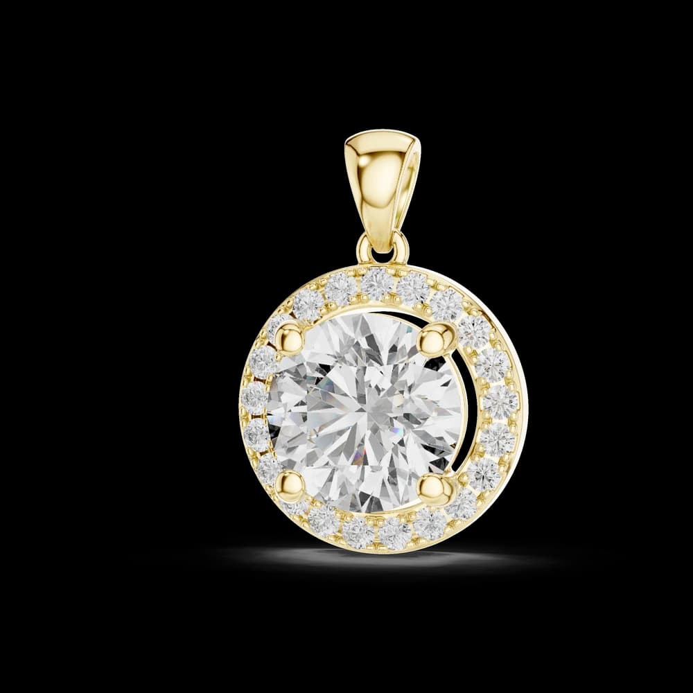 Sophisticated Round Solitaire Lab Grown Diamond Pendant - Image 1 Sophisticated Round Solitaire Lab Grown Diamond Pendant, view 1 of 2