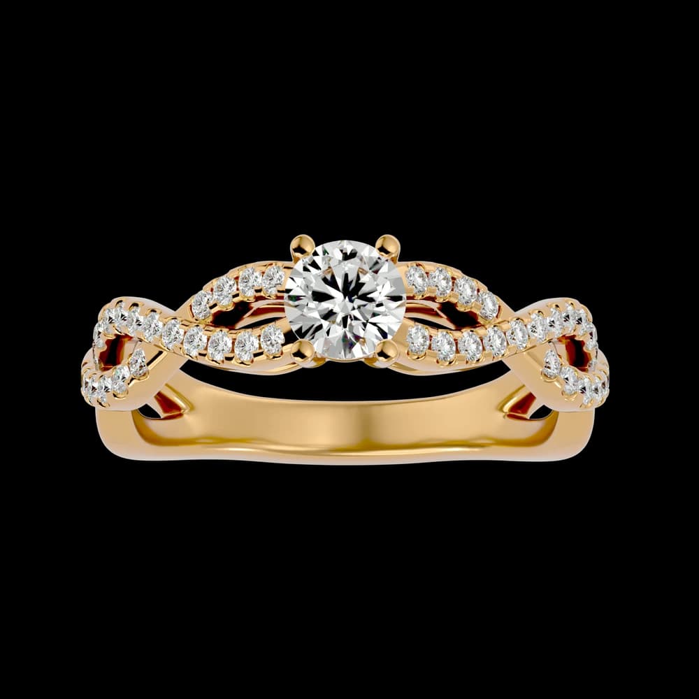 Sparkling Braid Round Lab Grown Diamond Ring - Image 2 Sparkling Braid Round Lab Grown Diamond Ring, view 2 of 4