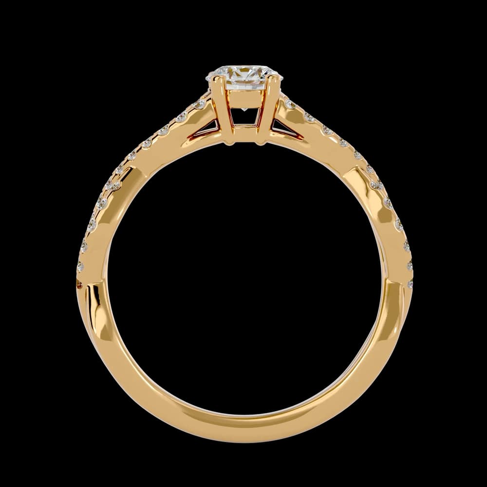 Sparkling Braid Round Lab Grown Diamond Ring - Image 4 Sparkling Braid Round Lab Grown Diamond Ring, view 4 of 4