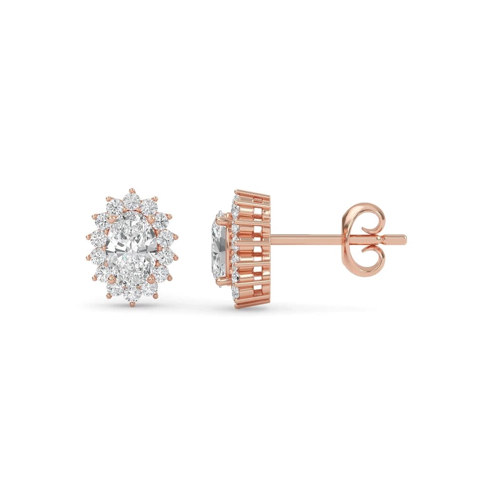 Sparkling Lab Grown Diamond Burst Stud Earrings - Image 2 Sparkling Lab Grown Diamond Burst Stud Earrings, view 2 of 4