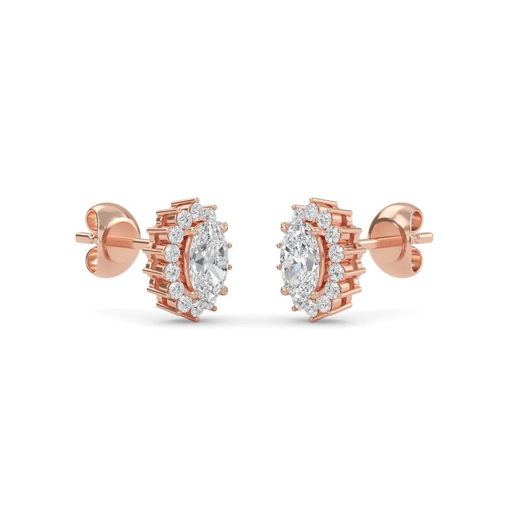 Sparkling Lab Grown Diamond Burst Stud Earrings - Image 3 Sparkling Lab Grown Diamond Burst Stud Earrings, view 3 of 4