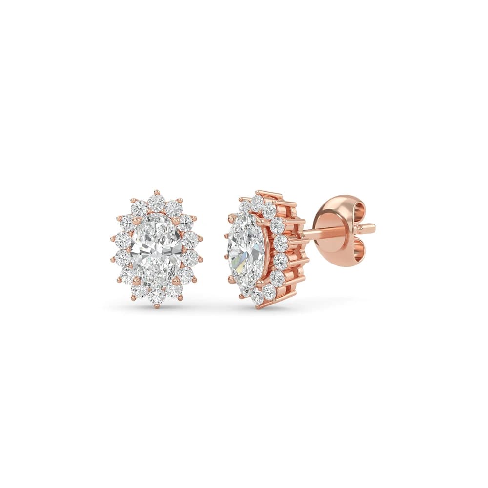 Sparkling Lab Grown Diamond Burst Stud Earrings - Image 4 Sparkling Lab Grown Diamond Burst Stud Earrings, view 4 of 4