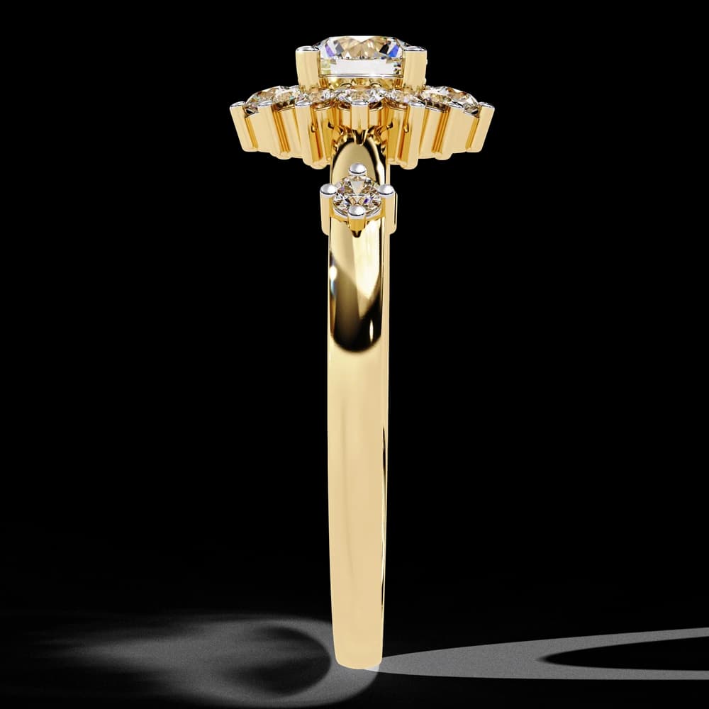 Sparkling Lab Grown Diamond Halo Engagement Ring - Image 2 Sparkling Lab Grown Diamond Halo Engagement Ring, view 2 of 4