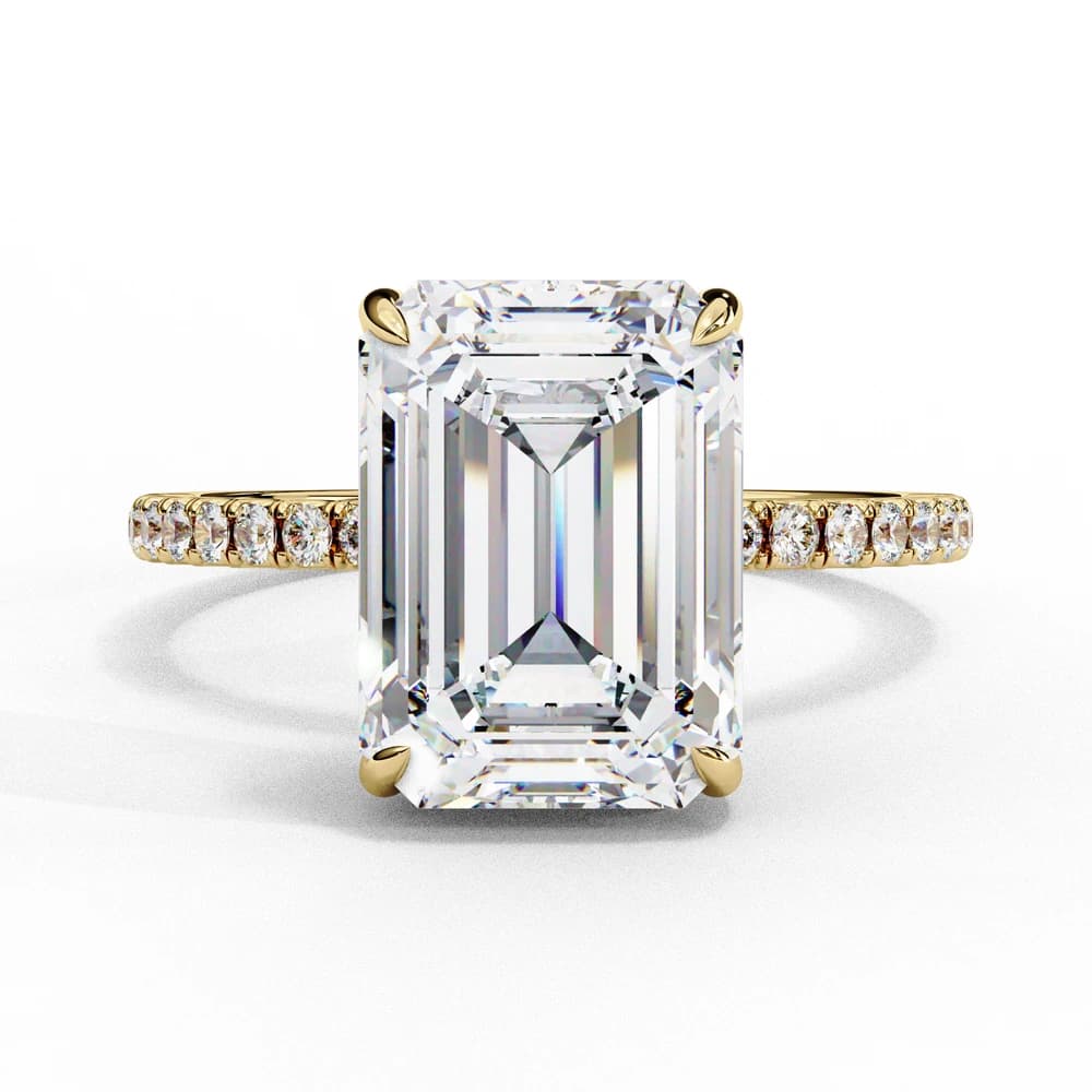 Sparkling Emerald Cut Engagement Lab Grown Diamond Ring - Image 12 Sparkling Emerald Cut Engagement Lab Grown Diamond Ring, view 12 of 13