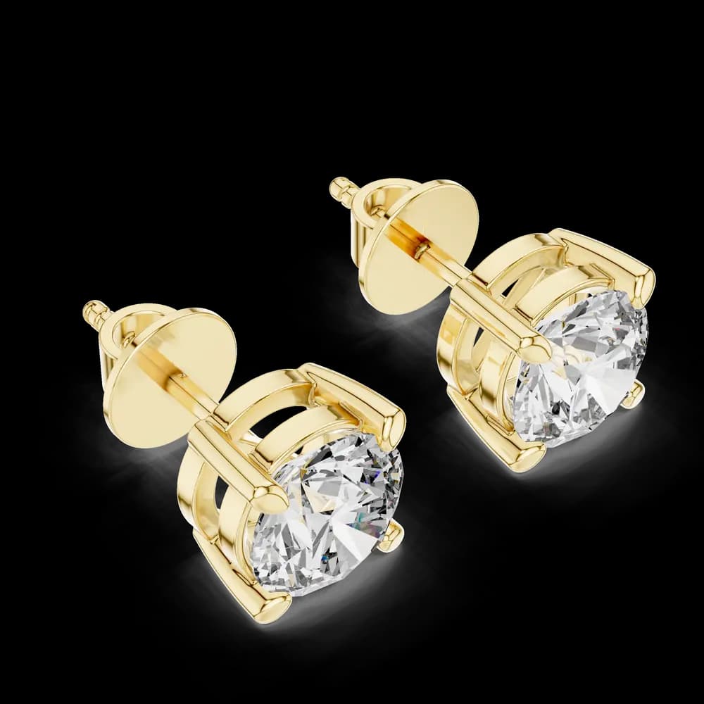 Sparkling Halo Lab Grown Diamond Earrings - Image 2 Sparkling Halo Lab Grown Diamond Earrings, view 2 of 3