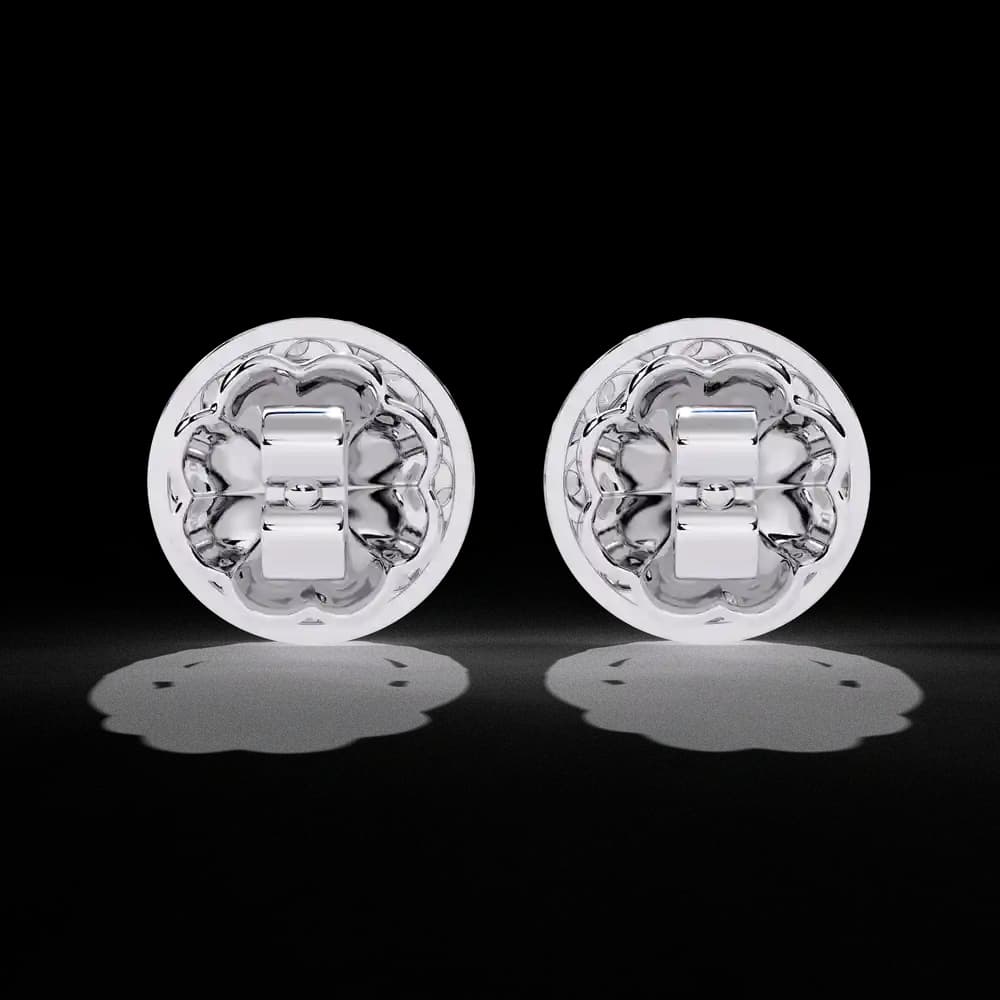 Sparkling Halo Lab Grown Diamond Stud Earrings - Image 15 Sparkling Halo Lab Grown Diamond Stud Earrings, view 15 of 18