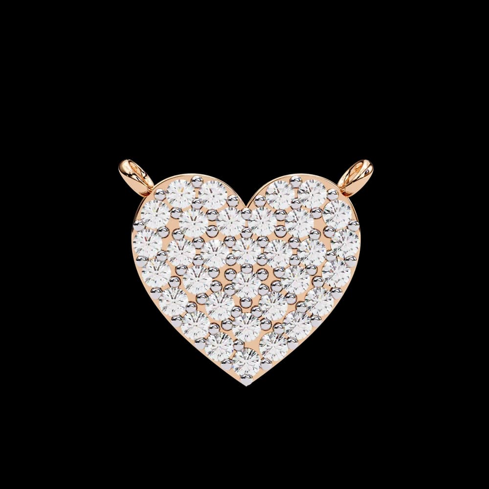 Sparkling Heart Lab Grown Diamond Pendant - Image 1 Sparkling Heart Lab Grown Diamond Pendant, view 1 of 22