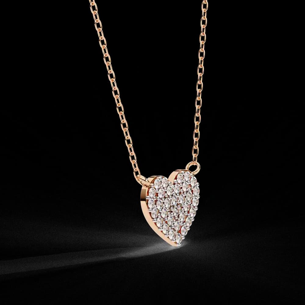 Sparkling Heart Lab Grown Diamond Pendant - Image 10 Sparkling Heart Lab Grown Diamond Pendant, view 10 of 22