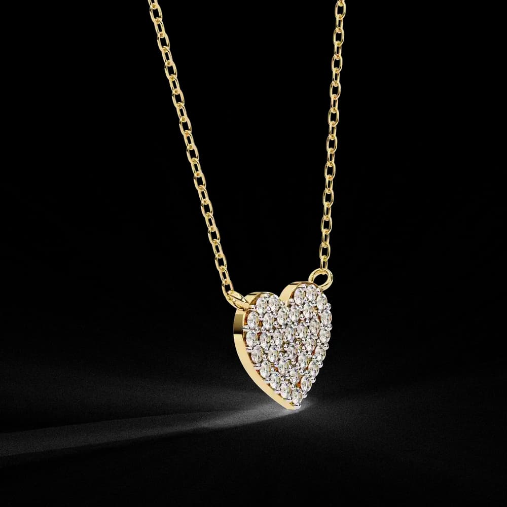 Sparkling Heart Lab Grown Diamond Pendant - Image 13 Sparkling Heart Lab Grown Diamond Pendant, view 13 of 22