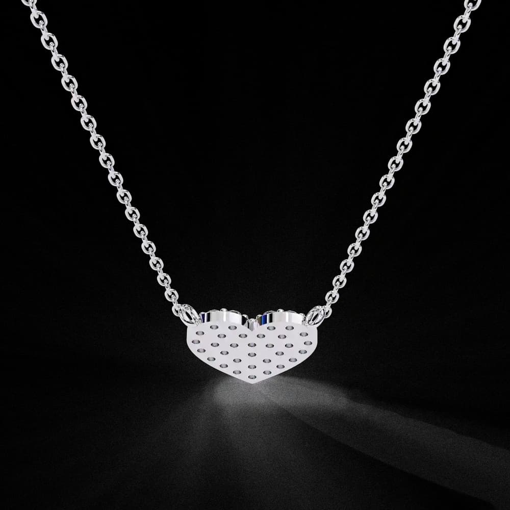 Sparkling Heart Lab Grown Diamond Pendant - Image 15 Sparkling Heart Lab Grown Diamond Pendant, view 15 of 22