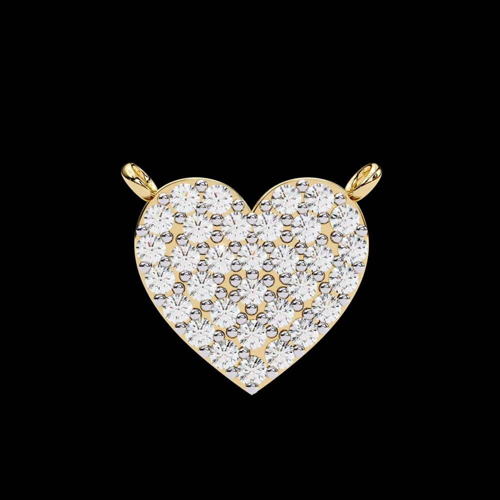 Sparkling Heart Lab Grown Diamond Pendant - Image 2 Sparkling Heart Lab Grown Diamond Pendant, view 2 of 22