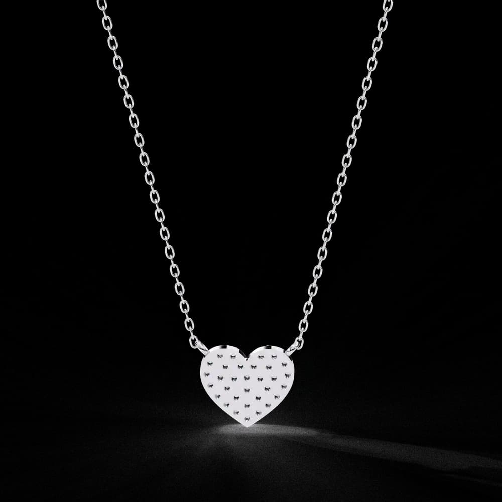Sparkling Heart Lab Grown Diamond Pendant - Image 21 Sparkling Heart Lab Grown Diamond Pendant, view 21 of 22
