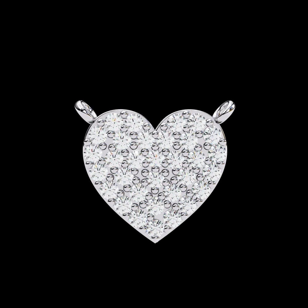 Sparkling Heart Lab Grown Diamond Pendant - Image 22 Sparkling Heart Lab Grown Diamond Pendant, view 22 of 22