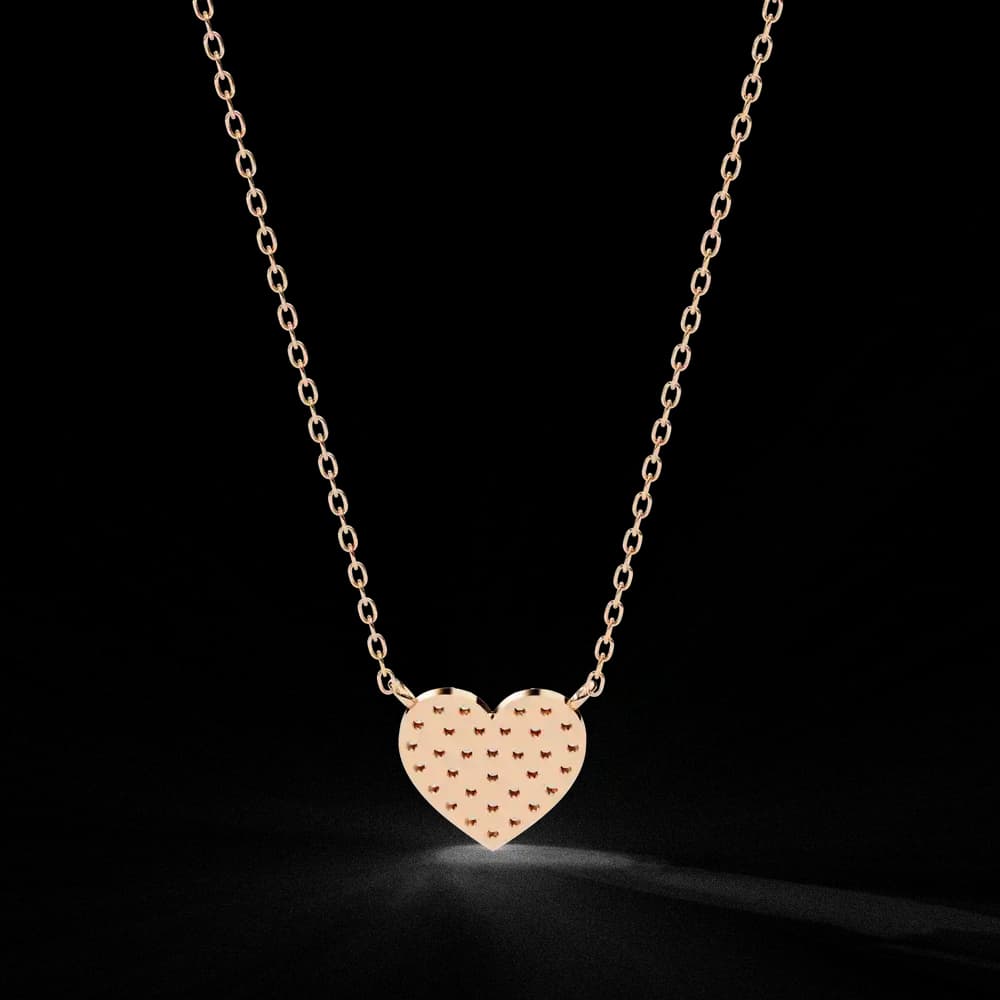 Sparkling Heart Lab Grown Diamond Pendant - Image 3 Sparkling Heart Lab Grown Diamond Pendant, view 3 of 22