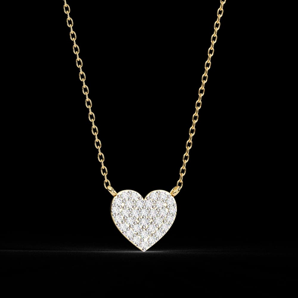 Sparkling Heart Lab Grown Diamond Pendant - Image 5 Sparkling Heart Lab Grown Diamond Pendant, view 5 of 22
