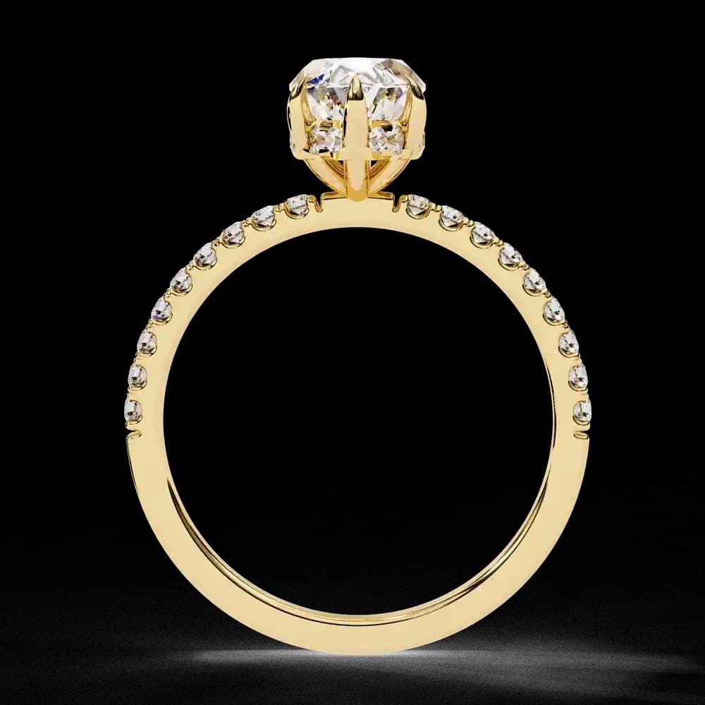 Sparkling Marquise Cut Engagement Lab Grown Diamond Ring - Image 13 Sparkling Marquise Cut Engagement Lab Grown Diamond Ring, view 13 of 14