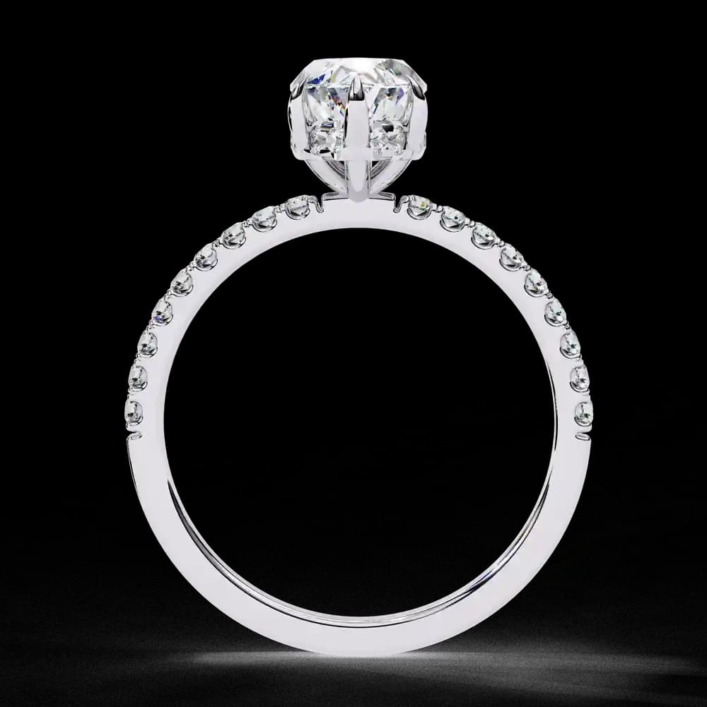 Sparkling Marquise Cut Engagement Lab Grown Diamond Ring - Image 2 Sparkling Marquise Cut Engagement Lab Grown Diamond Ring, view 2 of 14