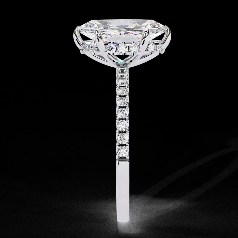 Sparkling Marquise Cut Engagement Lab Grown Diamond Ring - Image 3 Sparkling Marquise Cut Engagement Lab Grown Diamond Ring, view 3 of 14