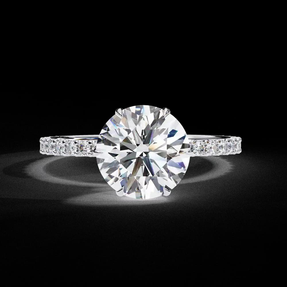 Sparkling Round Lab Grown Diamond Ring - Image 2 Sparkling Round Lab Grown Diamond Ring, view 2 of 7