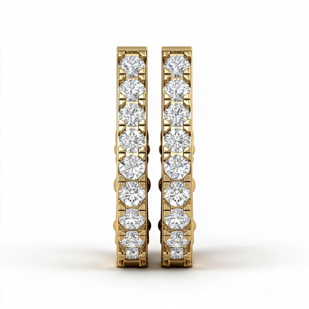 The Majestic Uffizi Diamond Hoops Earring - Image 1 The Majestic Uffizi Diamond Hoops Earring, view 1 of 3