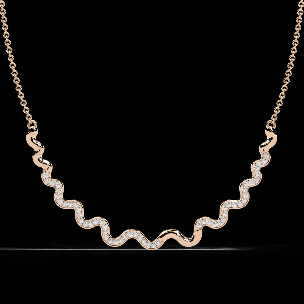 Sparkling Wave Lab Grown Diamond Necklace - Image 1 Sparkling Wave Lab Grown Diamond Necklace, view 1 of 6